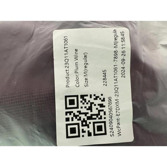 NWT Halara Flex™ High Waisted Pocket Wide Leg Waffle Work Pants Plum Wine - M - Picture 5 of 11